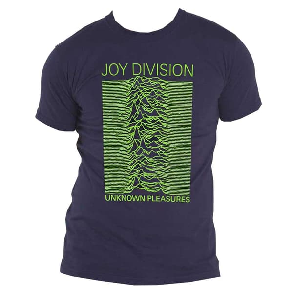 Joy Division T Shirt Unknown Pleasures FP Official Unisex Navy Blue