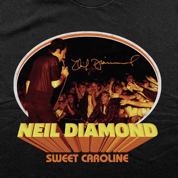Neil Diamond T Shirt Sweet Caroline Oval Logo Official Unisex Black
