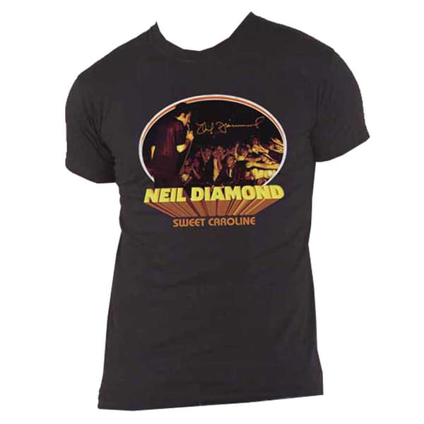 Neil Diamond T Shirt Sweet Caroline Oval Logo Official Unisex Black