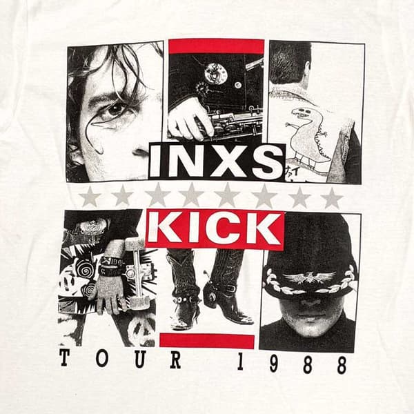 INXS T Shirt KICK Tour 1988 Official Mens White