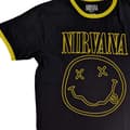 Miniatyrbild 2 av 4: Nirvana Ringer T Shirt Outline Grunge Face Official Unisex Black