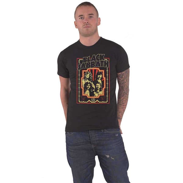 Black Sabbath T Shirt Est 1968 Band Logo Official Mens Black Black S