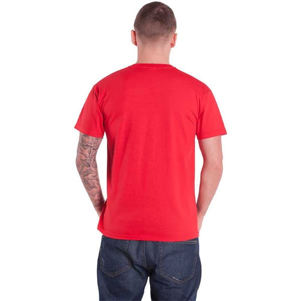 Gorillaz T Shirt Cracker Island Standing Group Official Mens Red