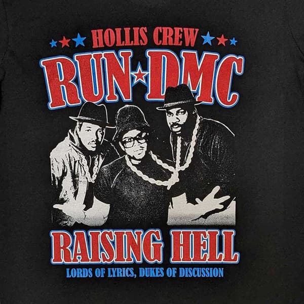 Run DMC T Shirt Raising Hell Americana Official Mens Black