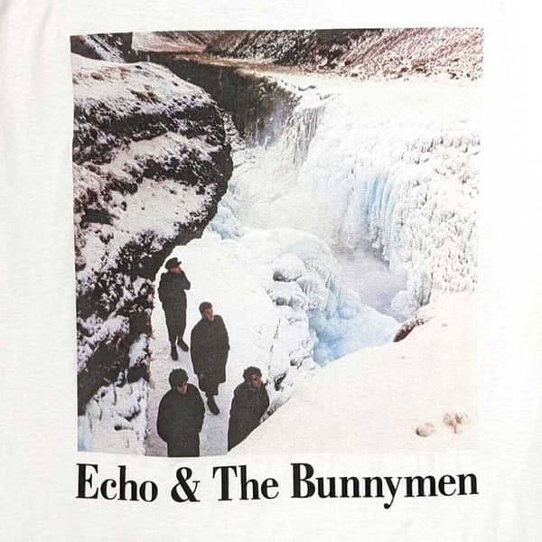 Echo & The Bunnymen T Shirt Porcupine Band Logo Official Mens White
