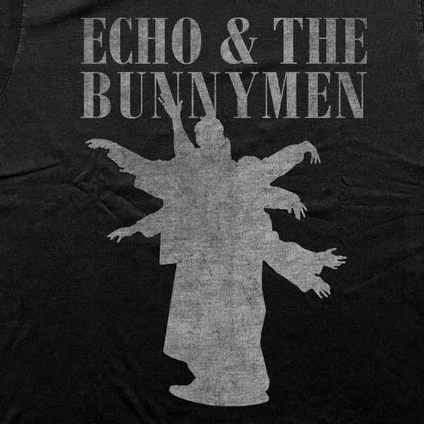 Echo & The Bunnymen T Shirt Silhouettes Band Logo Official Mens Black
