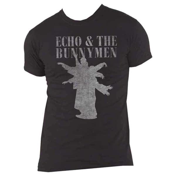 Echo & The Bunnymen T Shirt Silhouettes Band Logo Official Mens Black