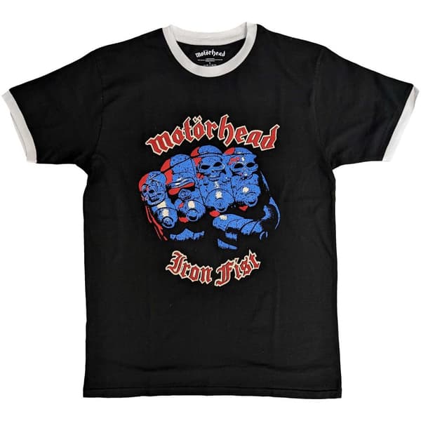 Motorhead Unisex Ringer T-Shirt: Iron Fist (Medium)