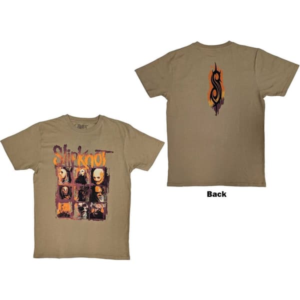 Slipknot Unisex T-Shirt: The End So Far Grid Photos (Back Print) (X-Large)