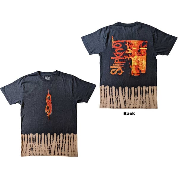 Slipknot Unisex T-Shirt: The End So Far Tribal S Bleach (Back Print & Wash Collection) (Large)