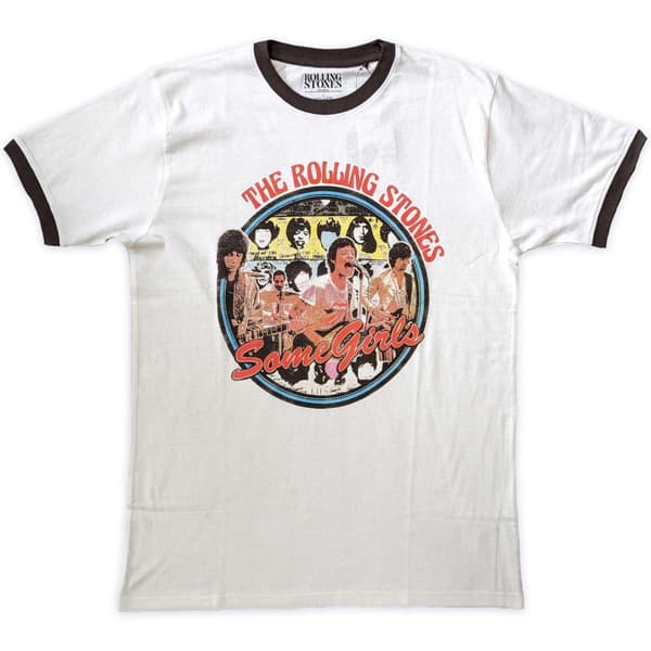 The Rolling Stones Unisex Ringer T-Shirt: Some Girls Circle (Small)