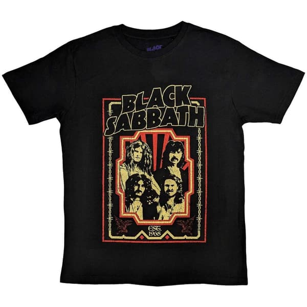 Black Sabbath Unisex T-Shirt: Est 1968 (Small)