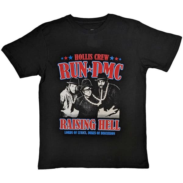 Run DMC Unisex T-Shirt: Raising Hell Americana (X-Large)