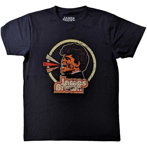 James Brown Unisex T-Shirt: Circle & Logo (Medium)