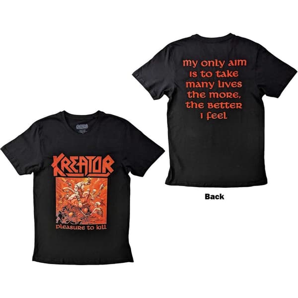 Kreator Unisex T-Shirt: Pleasure To Kill (Back Print) (XX-Large)