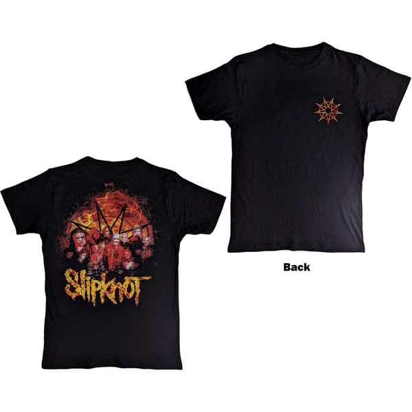 Slipknot Unisex T-Shirt: The End So Far Flame Logo (Back Print) (XX-Large)
