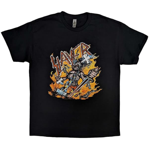 Slayer Unisex T-Shirt: Cartoon Flames (XX-Large)