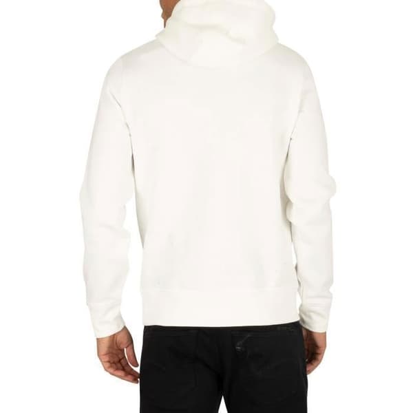 Huvtröja - TOMMY HILFIGER - Vit - Broderad logotyp - Långa ärmar - Snodd i huvan