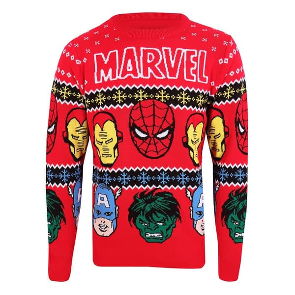 Marvel Comics Sweatshirt Christmas Jumper Face´s (S)