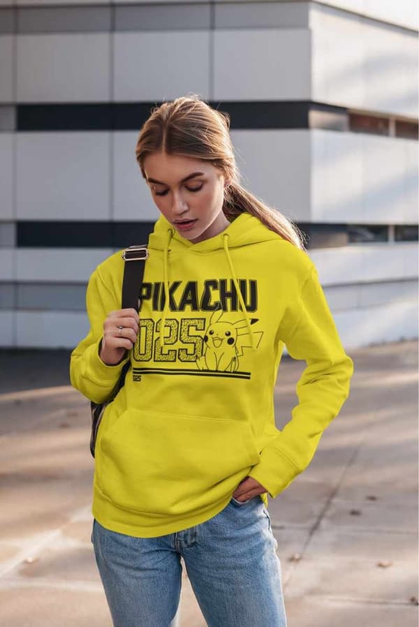 Pokemon Hooded Sweater Pikachu Line Art (S)