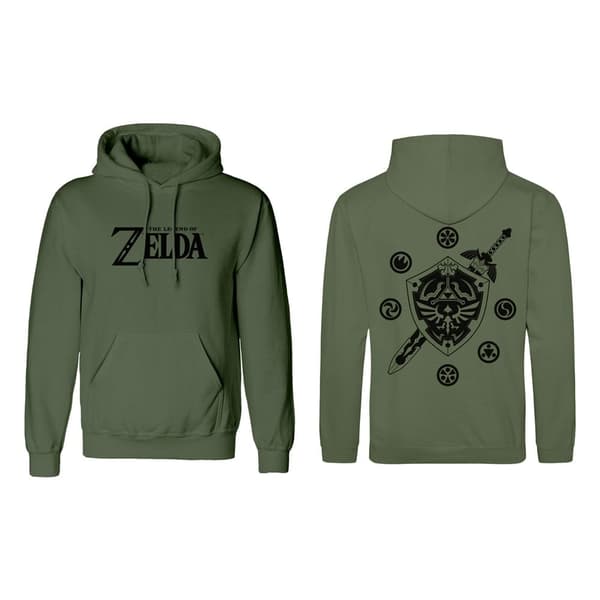 The Legend of Zelda: Hooded Sweater - Logo And Shield (S)