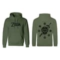 Miniatyrbilde 1 av 2: The Legend of Zelda: Hooded Sweater - Logo And Shield (M)