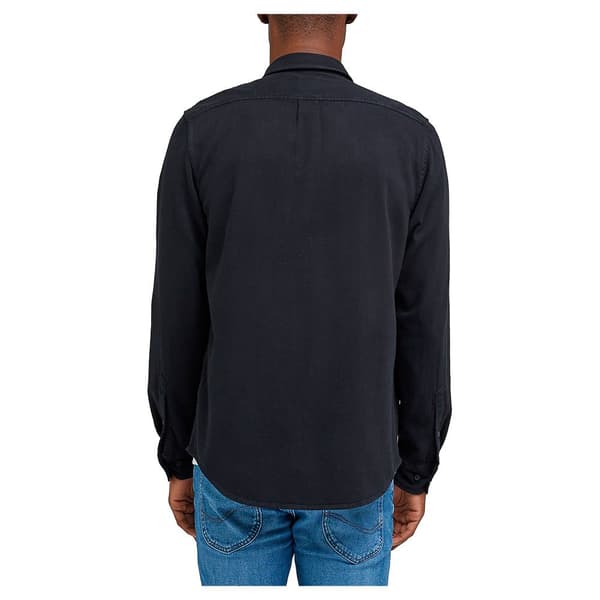 Lee Lang ærmet Skjorte Button Down Sort L Mand