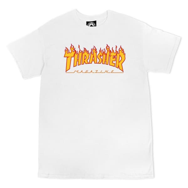 Thrasher Kortärmad T-shirt Flame Gul M Man
