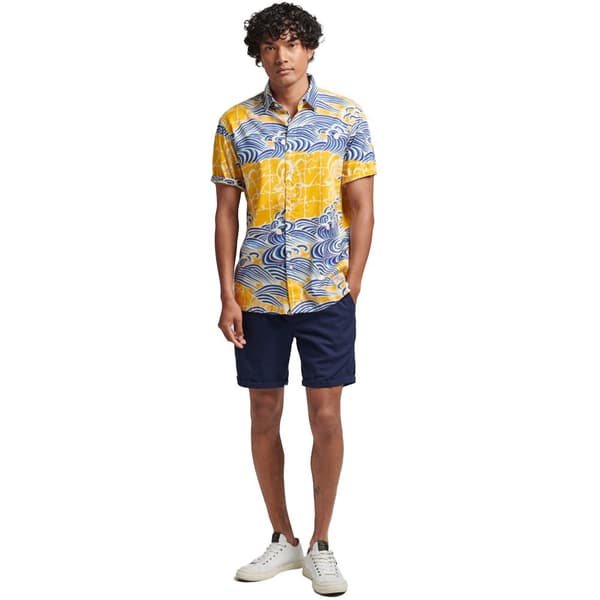Superdry Lyhythihainen Paita Vintage Hawaiian Keltainen,Sininen XL Mies