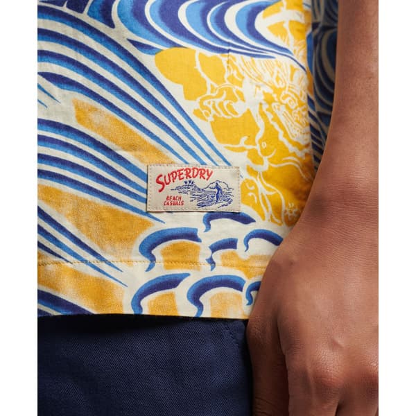 Superdry Lyhythihainen Paita Vintage Hawaiian Keltainen,Sininen XL Mies