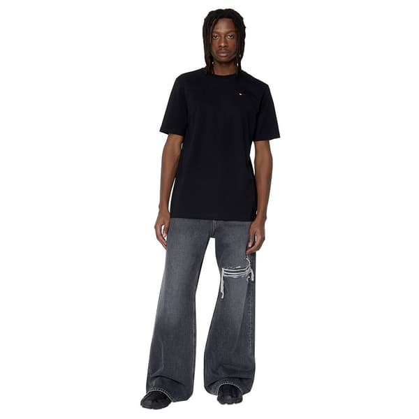 Diesel Kortärmad T-shirt Just Microdiv Svart M Man