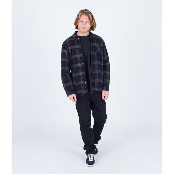Hurley Lang ærmet Skjorte Portland Sherpa Sort M Mand