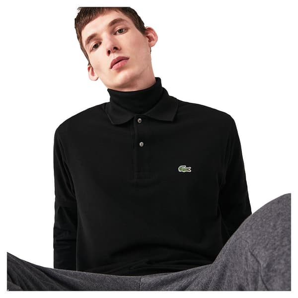 Lacoste Lyhythihainen Poolopaita Caiman Musta S Mies