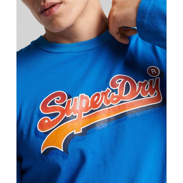 Superdry Långärmad T-shirt Vintage Vl Seasonal Blå XL Man