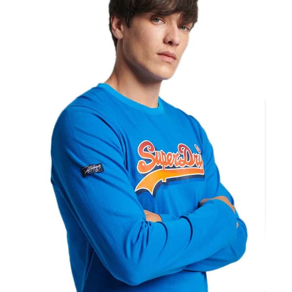 Superdry Långärmad T-shirt Vintage Vl Seasonal Blå XL Man