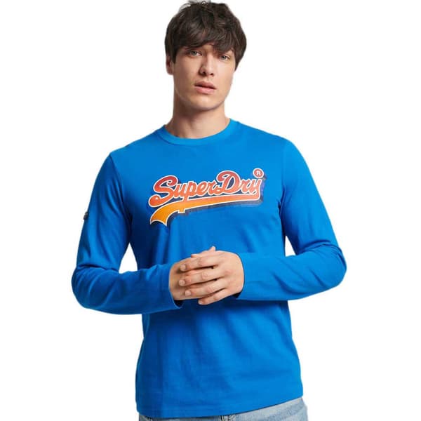 Superdry Långärmad T-shirt Vintage Vl Seasonal Blå XL Man