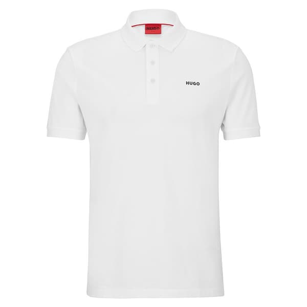 Hugo Kortærmet Poloshirt Donos222 10231467 01 Hvid M Mand