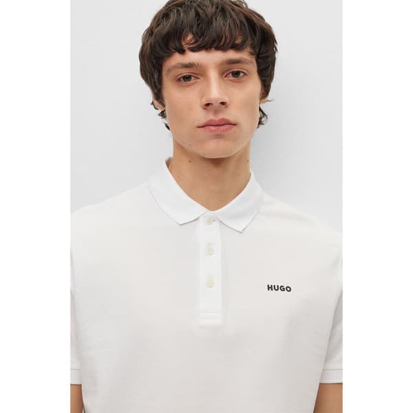 Hugo Kortærmet Poloshirt Donos222 10231467 01 Hvid M Mand