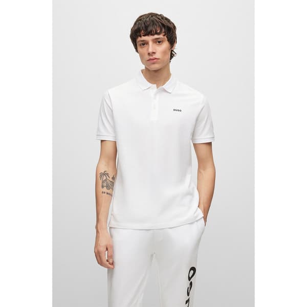Hugo Kortærmet Poloshirt Donos222 10231467 01 Hvid M Mand