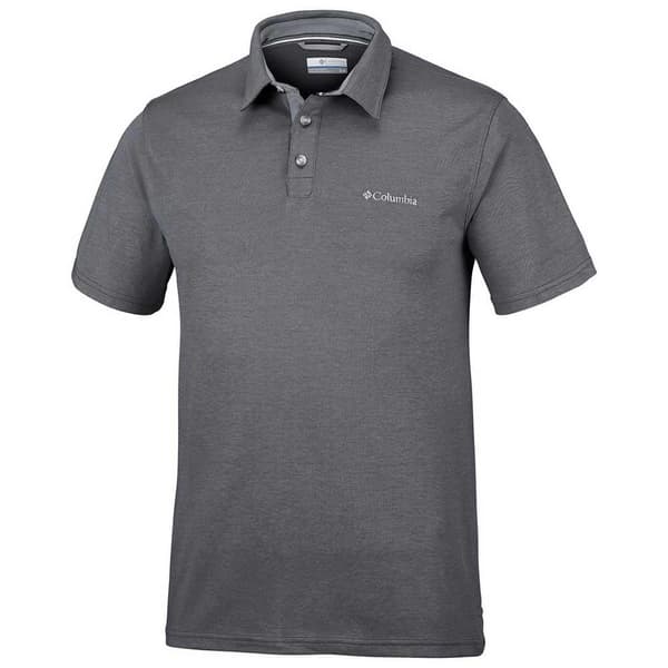 Columbia Kortærmet Poloshirt Nelson Point Grå S Mand