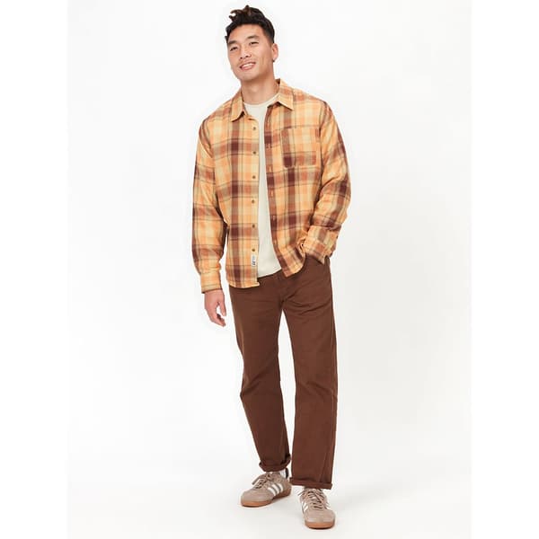 Marmot Lang ærmet Skjorte Fairfax Novelty Light Weight Flannel Brun L Mand