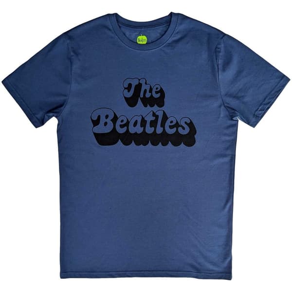 The Beatles Unisex T-Shirt: Text Logo Shadow (Small)