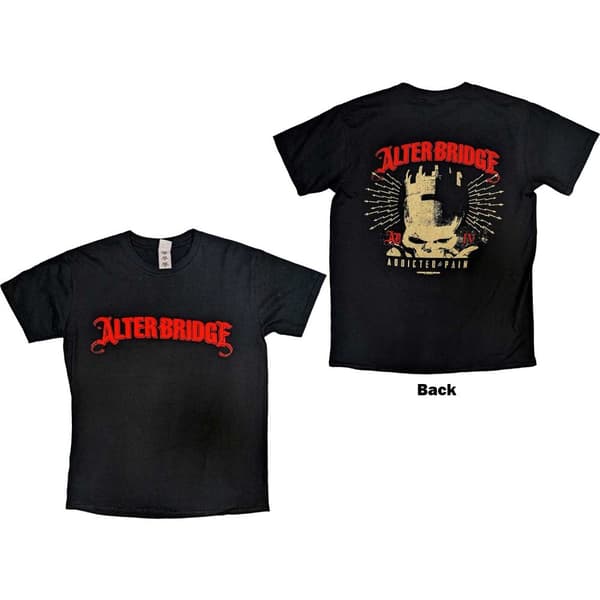 Alter Bridge Unisex T-Shirt: Addicted To Pain (Back Print) (Large)