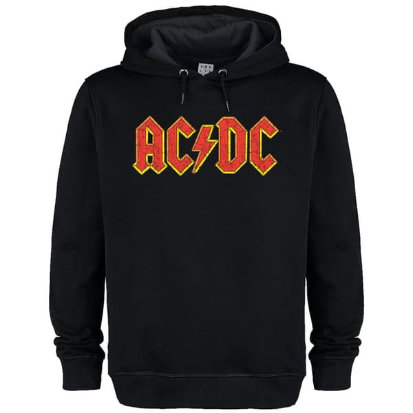 Ac/Dc: Amplified Vintage Black Hoodie - Logo (X-Large )