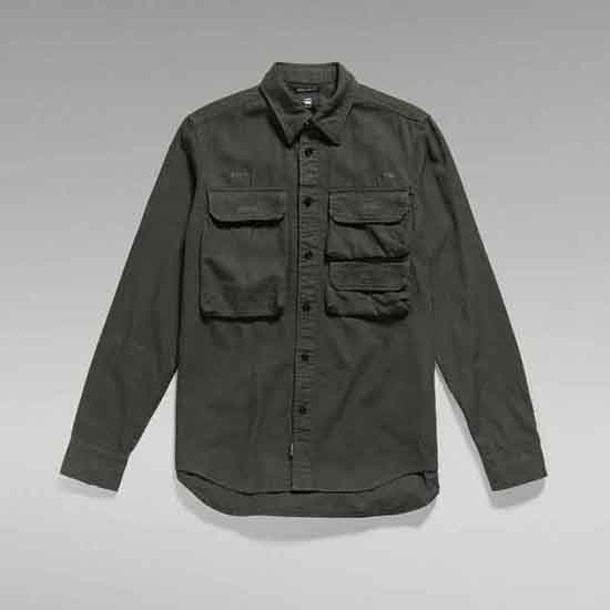 G-star Lang ærmet Skjorte Container Pocket Regular Grøn M Mand