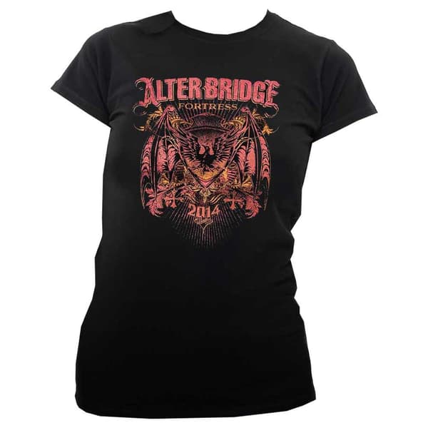 Alter Bridge Fortress Batwing Eagle Womens Skinny Fit T Shirt