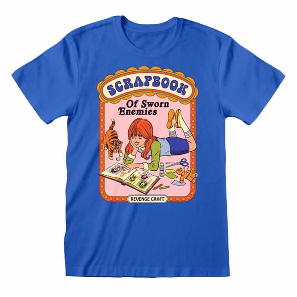 Steven Rhodes - Scrapbook (Unisex Blue T-Shirt) - Large