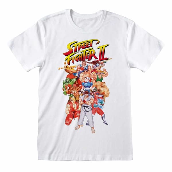 Streetfighter 2 - Group Shot White (Unisex) - Ex Ex Large