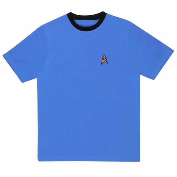 Star Trek - Blue Uniform Unisex Azure T-shirt (embroidered) small - Small