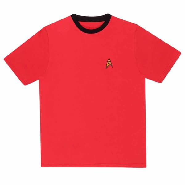 Star Trek - Red Uniform Unisex Red T-shirt (embroidered) large - Large